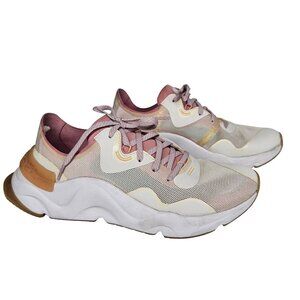 Sorel Womens Kinetic Impact Lace Sneakers Pink‎ White Mesh Chunky Sole 9US/40EU